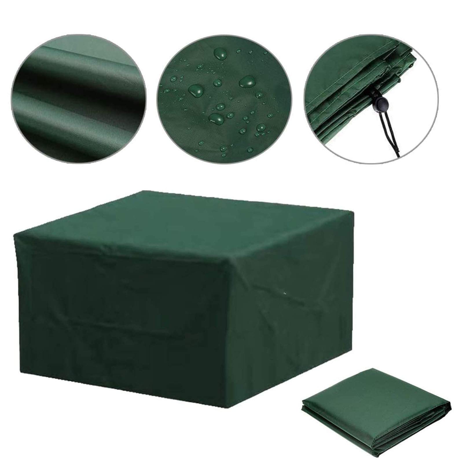 Fodera per mobili da Giardino 127x127x67cm, Fodere per mobili da Esterno Rettangolare Impermeabile, Impermeabile, Antivento, Anti-UV, Fodere per mobili da Esterno in Tessuto Oxford