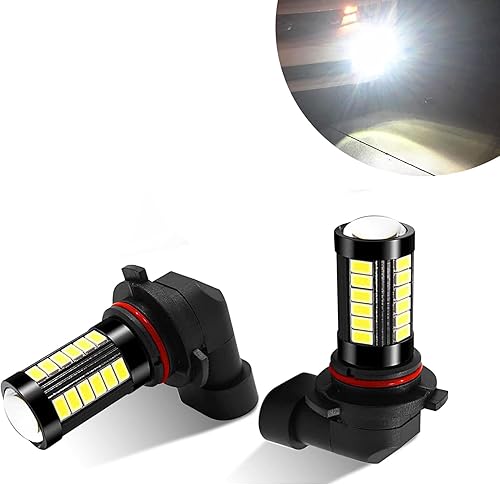 Nowkont Paquete de 2 luces antiniebla LED para automóvil, luces antiniebla de alto brillo, accesorios de repuesto de luz LED, luces de iluminación