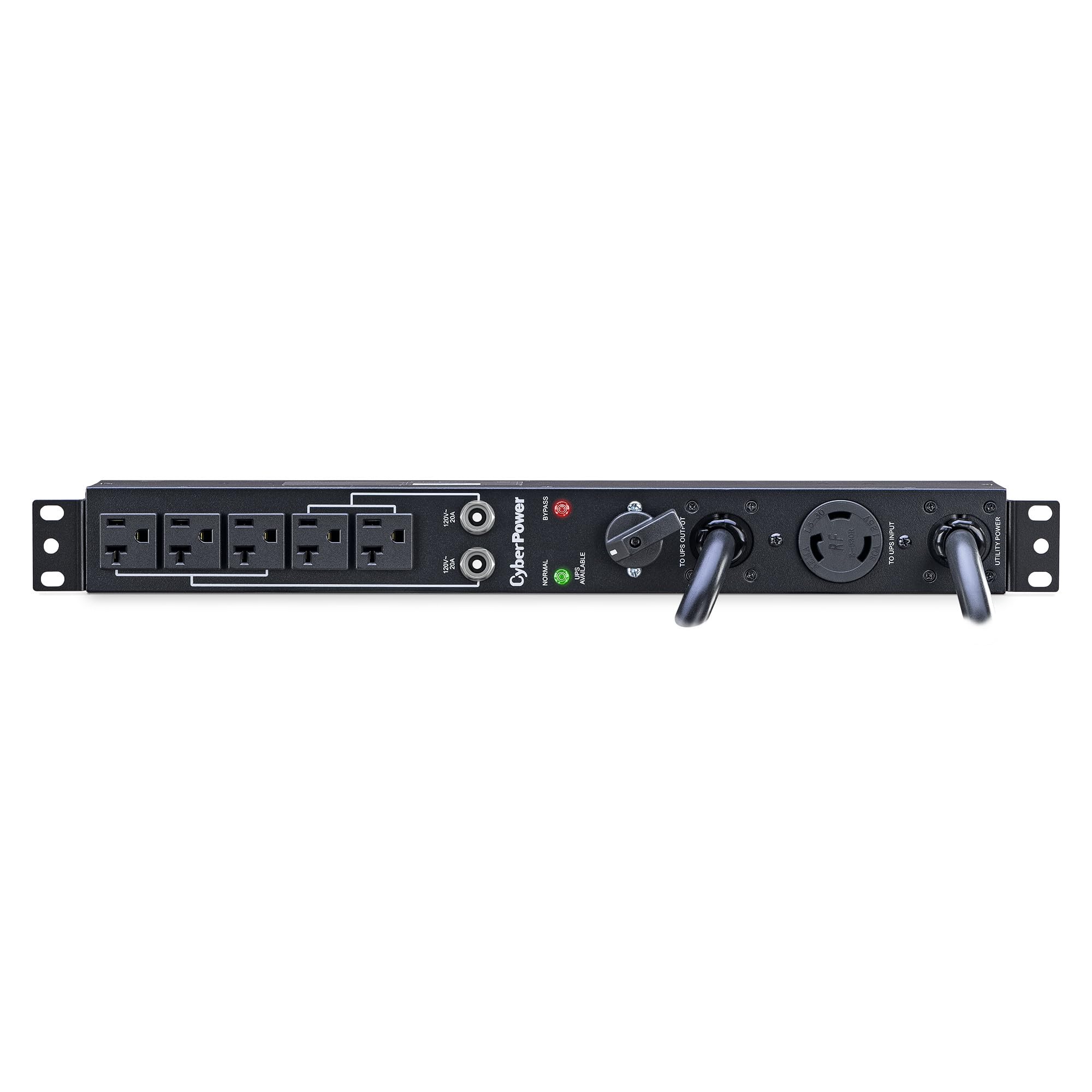 CyberPower MBP30A5 Maintenance Bypass PDU, 120V/30A, 5 Outlets, 1U Rackmount