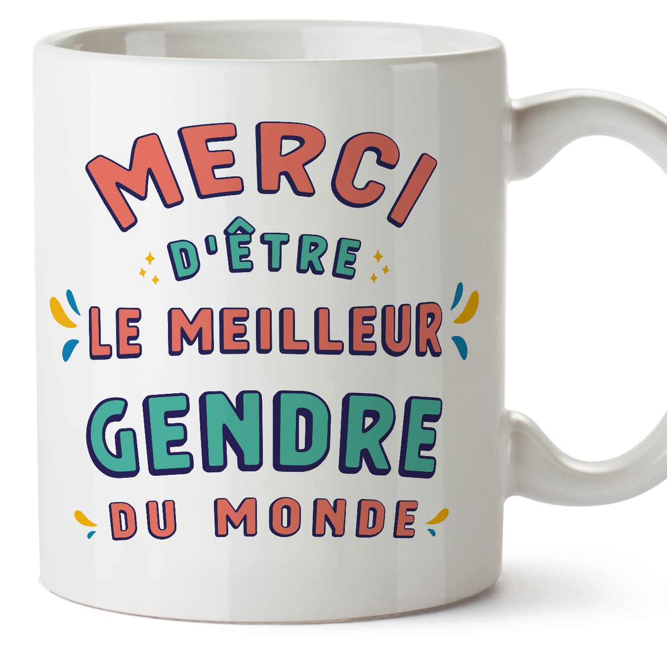 MUGFFINS Son in-Law Mug - in French - Merci d'être le Meilleur - Funny Gift - Ceramic 11oz Mug