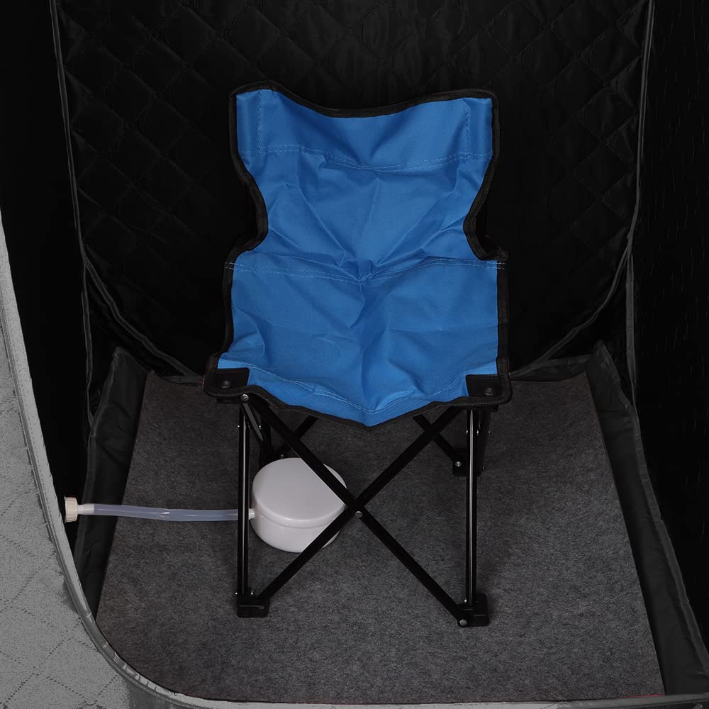 Sauna à Vapeur et Cabine 2L 1000W Tente de Sauna Portable Pliable Isolante à Quatre Couches et Générateur de Vapeur de Sauna pour Bain de Sauna, Détoxification, Thérapie Corporelle(noir)