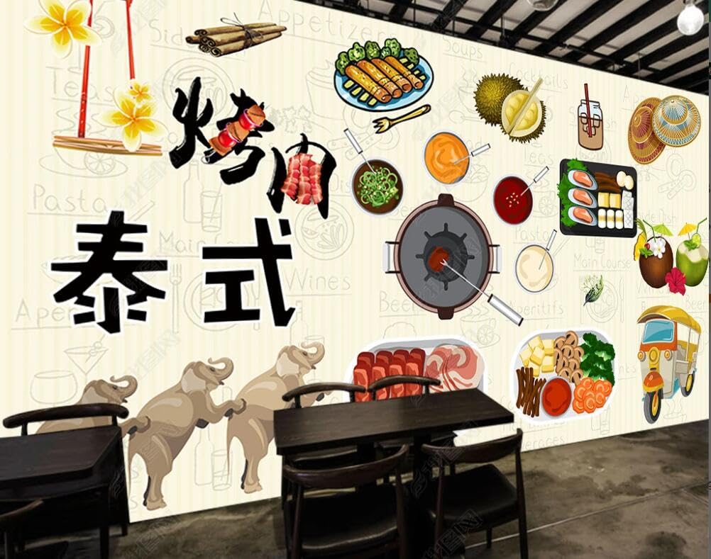 Papier peint mural photo 3D pour masquer un mur vide et décorer un buffet