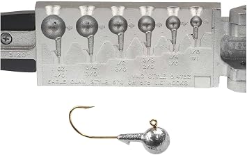 Do it Mold Round Head Jig Sz 1/8, 1/4, 3/8, 1/2, 3/4, 1 oz Collar Reverse Barb Do it Mold 3120 RVB-3120A