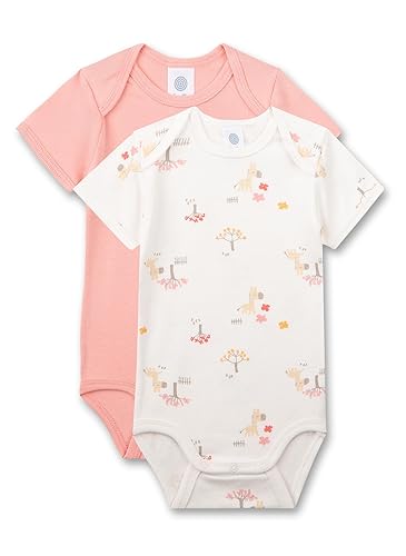 Sanetta Body Kurzarm (Doppelpack) Off-White und Rosa | Hochwertiger und
