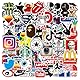 100Pcs Cool Brand Aufkleber, Wasserfeste Vinyl Stickers für DIY Dekoration, Graffiti Style Decals für Auto Motorräder Laptop Fahrrad Skateboard Snowboard Gepäck Aufkleber MacBook iPad und mehr