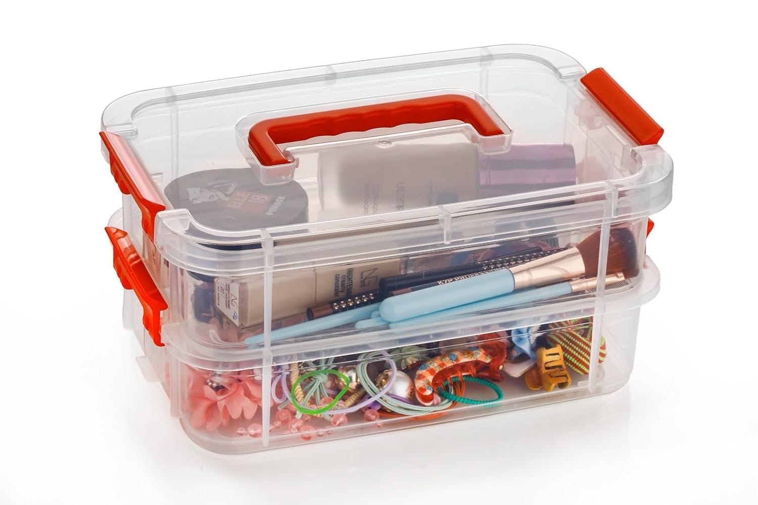 Golden bird plastic boxes for Storage transparent, Space Saving Organiser with Lid Portable & Stackable for Jewelry, Beads, Crochet, Sewing, Scrapbooking DIY Craft (2 tier, Red) (B0D98JZXQJ) Amazon Price History, Amazon Price Tracker
