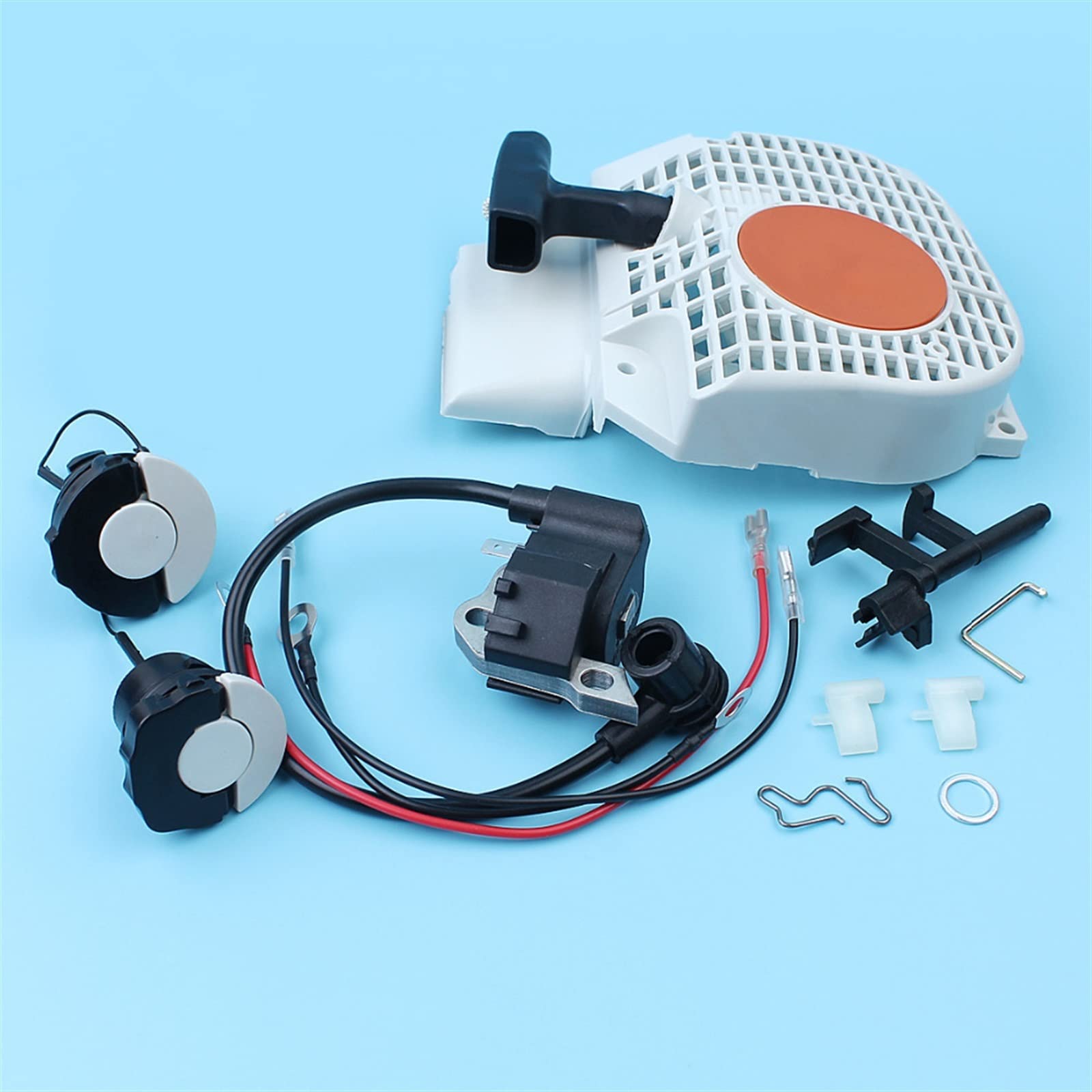 Tapa de Aceite de Combustible Sarter de Bobina de Encendido Compatible con Stihl MS210 MS230 MS250, Barra de estrangulación de Motosierra, Interruptor de Eje, Pieza de Herramienta de Repuesto