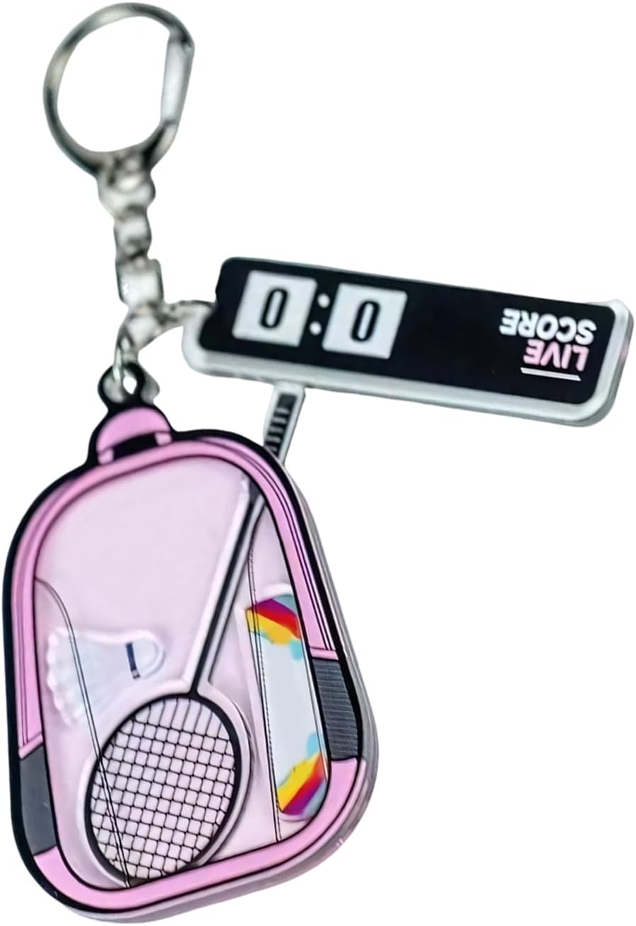Fun Badminton Racket Inspired Holder 12g Keychain Acrylic Fashionable Friend and Family Acrylic Keychain Pendant