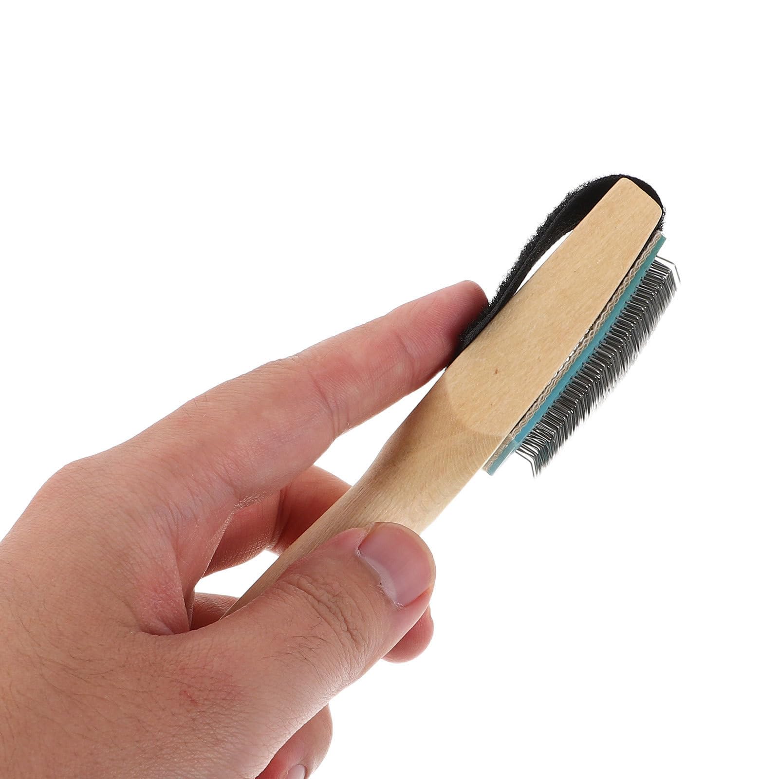 6 Piezas Cepillo para Calzado Deportivo de Madera y Acero | Cerdas Metálicas, Cabeza Curva y Funda Incluida, Limpieza Precisa de Suela, Uso Doméstico y Exterior