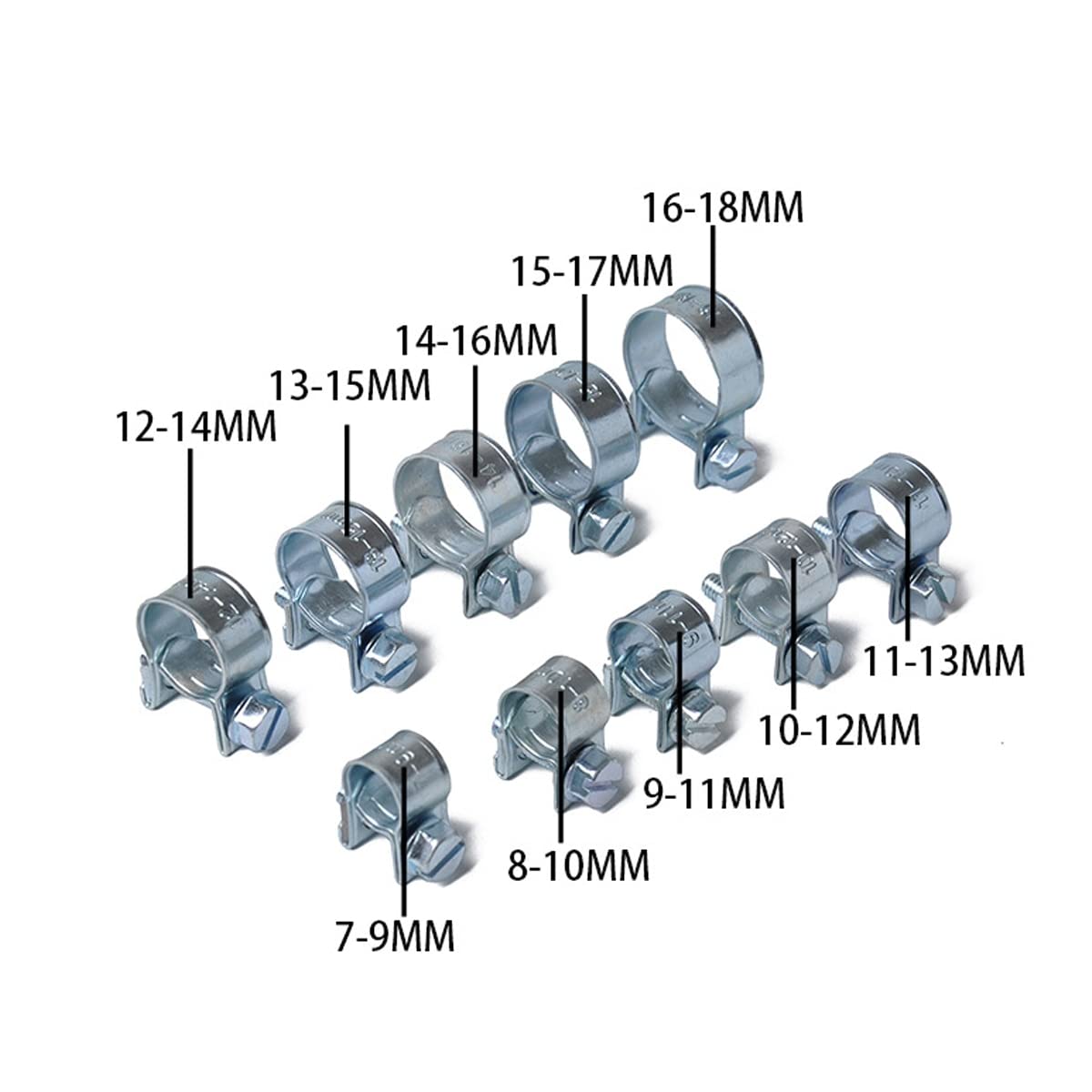 schlauchschellen 3 0pcs/ Set Qualität 7mm-18mm Mini Klemme Kraftstoffeinspritzschlauchluftschlauchklemmen Sortiment Kit Diesel Benzinrohr Clips (Color : 15-17mm schlauchschellen 3 0pcs/ Set Qualität 7mm-18mm Mini Klemme Kraftstoffeinspritzschlauchluftschlauchklemmen Sortiment Kit Diesel Benzinrohr Clips (Color : 15-17mm