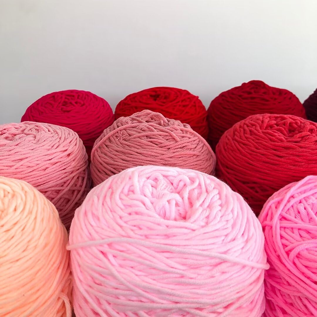 przędza dziewiarska, 100g/200g kulki z różnej przędzy tuftingowej, kolor gradientowy, kulka nici 8-warstwowych(Red Series,200g/roll)