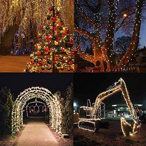 2-Pack Each 200Led 72Ft Solar String Lights Outdoor Waterproof, Upgraded Green Wire Solar Christmas Lights Outdoor, 8 Modes Fairy Lights For Party Christmas Decorations Wedding Tree (Yellow) #TOP3