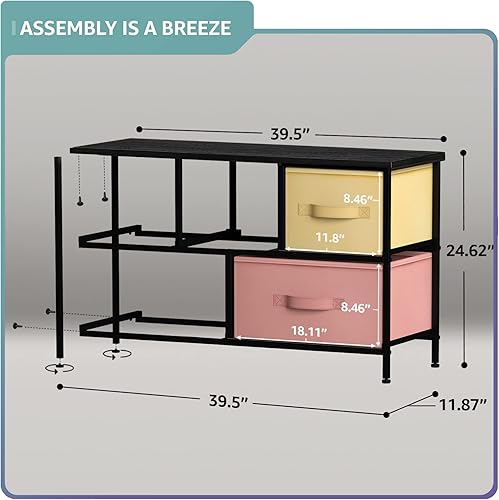 Miniatura 3 de Cómoda Sorbus con 5 cajones, cajonera para niños, adolescentes, dormitorio, cuarto del bebé, sala de juegos, ropa, juguetes, marco de acero, parte
