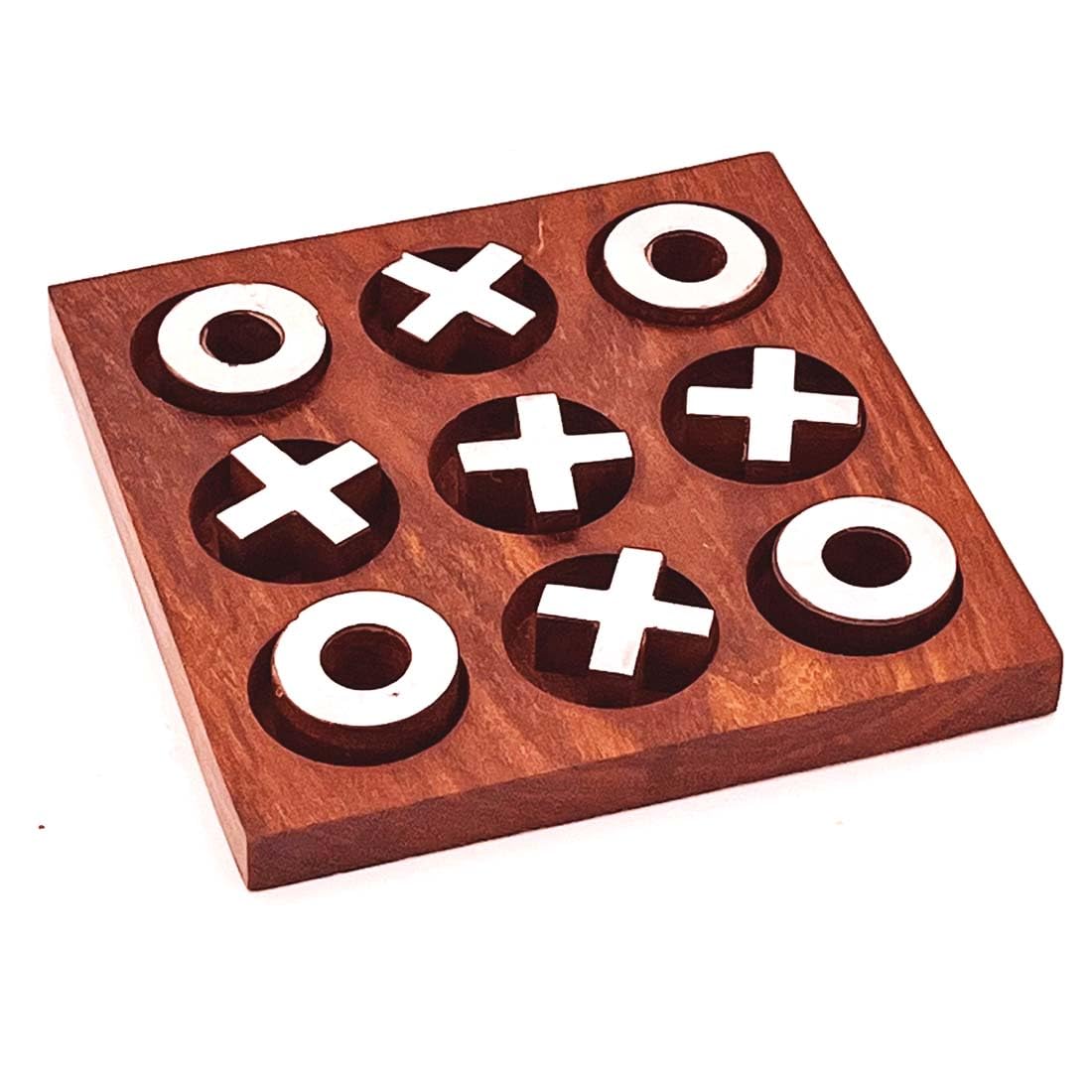Zyntix Handmade Puzzle Wooden Toys Game Tie-Tac-Toe Silver Game for Kids Wooden Toys Increase Brain Power Traditional Challenging Board Game for Kids and Adults (Round) (B08YNT4T4H) Amazon Price History, Amazon Price Tracker