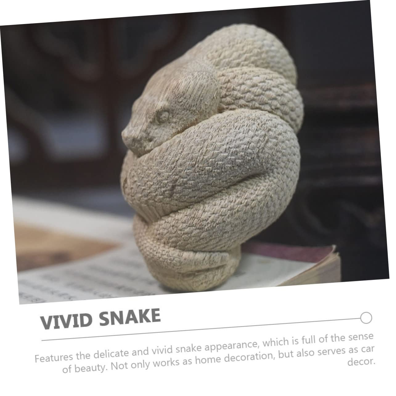 Ciieeo 4pièces Figurine Serpent Sculpté Décoration Chic pour Bureau Et Maison Accessoire Élégant Adornment Reptile pour Intérieur Et Extérieur