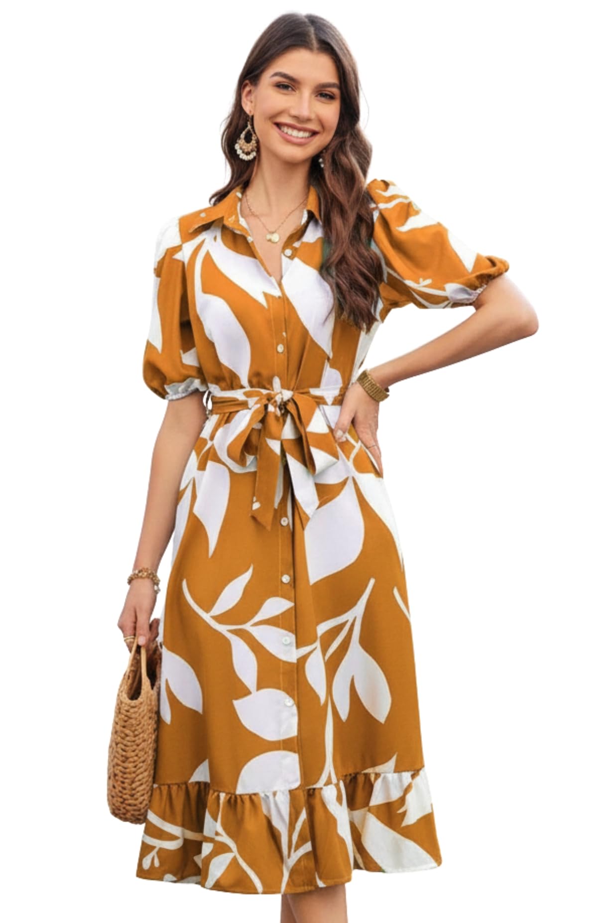 GRECIILOOKS Rayon Fit and Flare Below The Knee One Piece Maxi Bodycon Dresses Midi Dress for Women