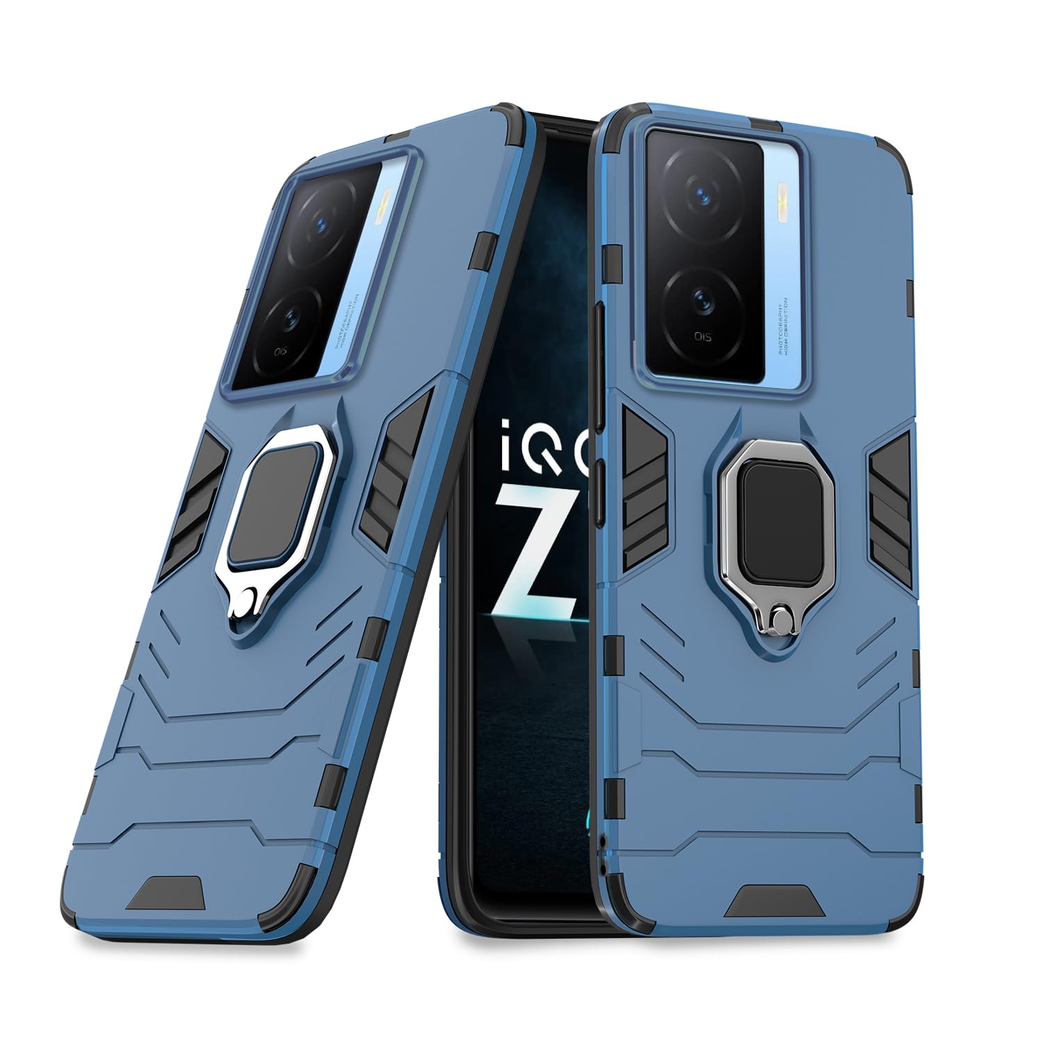 Pikkme iQOO Z7 / iQOO Z7s 5G Back Cover | D5 Tough Armor Bumper | 360 Protection Case | Ring Holder Stand Case for iQOO Z7 / iQOO Z7s 5G (Blue) (B0CBBJNVS8) Amazon Price History, Amazon Price Tracker
