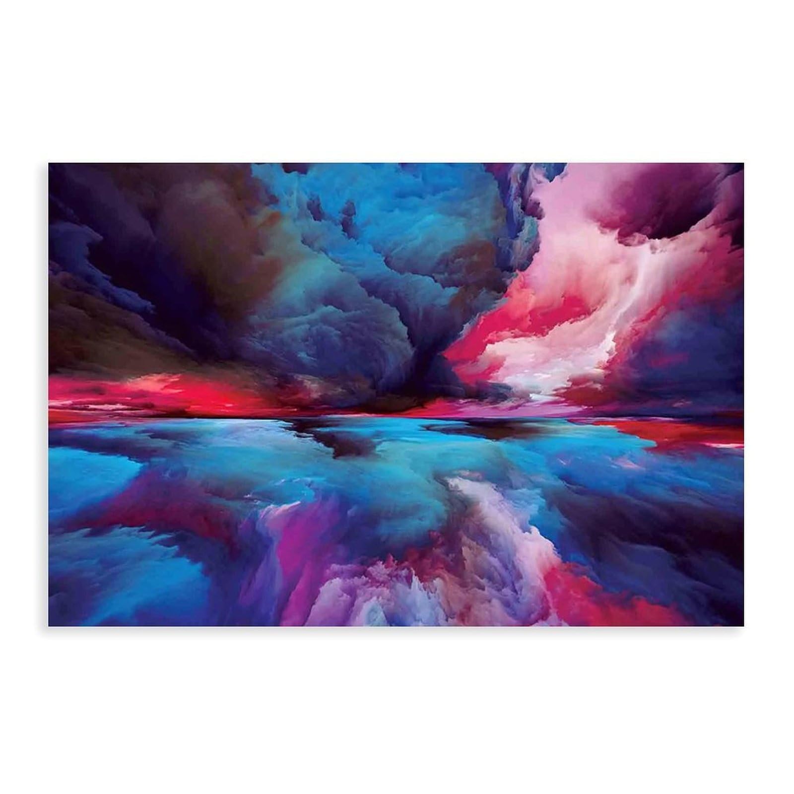 Bareronor Abstract Clouds Canvas Poster Bedroom Decor Landscape Office Room Decor Gift 12" L X 18" W