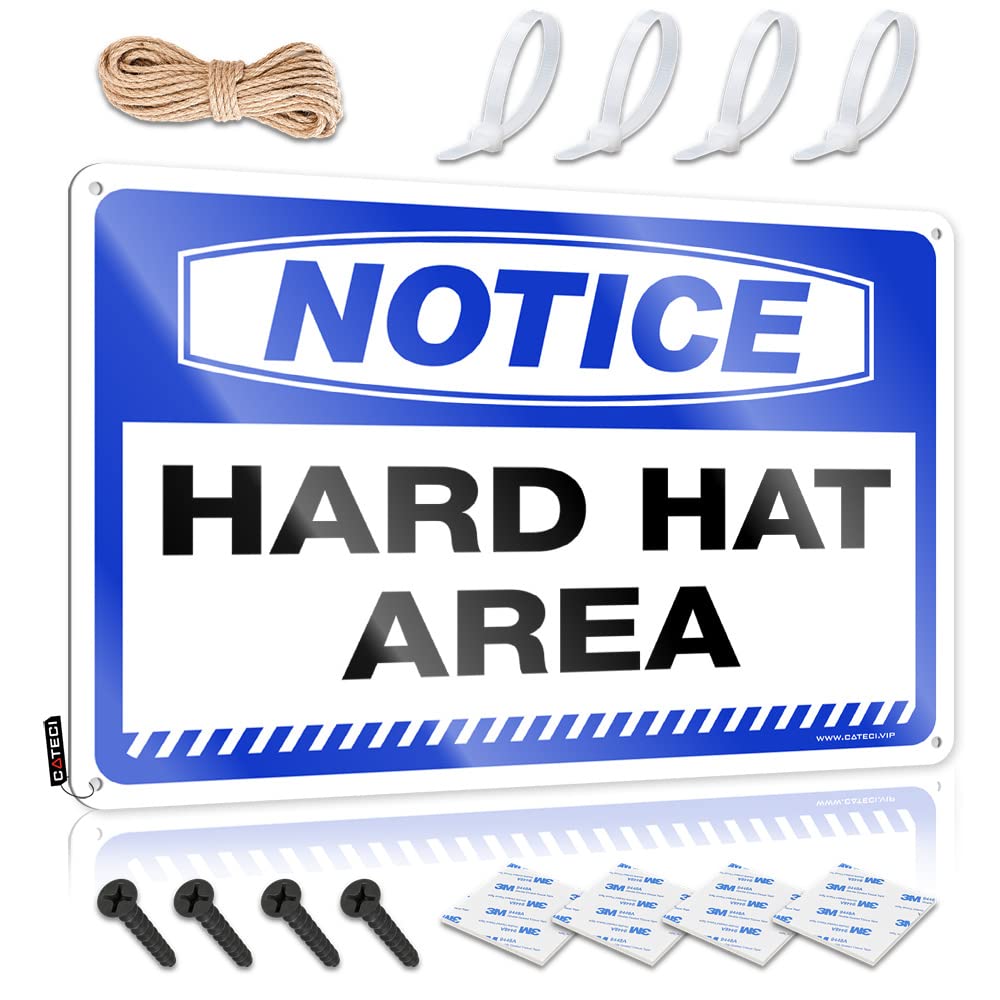 Garage Signs Funny Notice Hard Hat Area Tin Sign Tin Signs For Bar Outdoor Bar Signs(30X40CM)