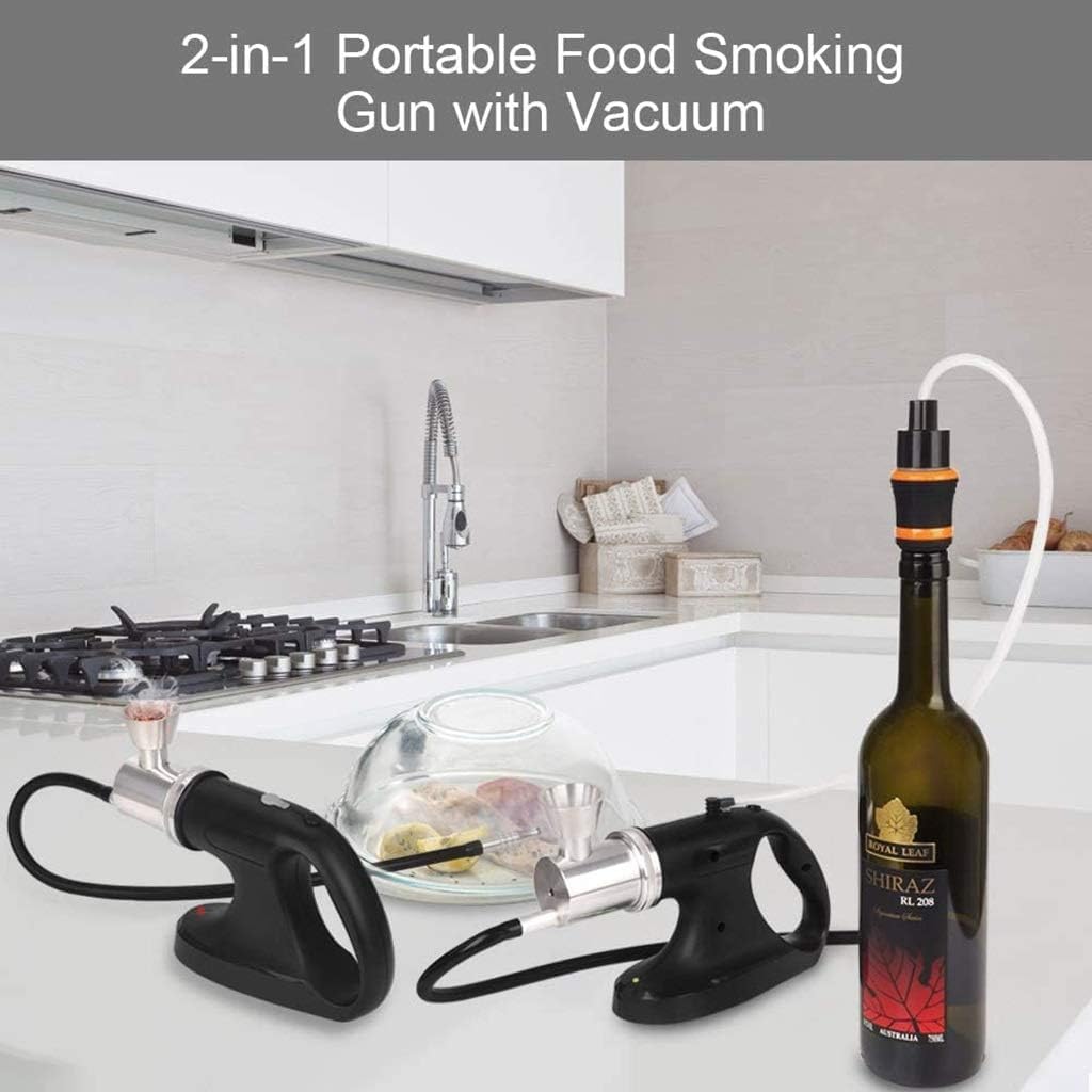 Whiskey Smoker, Cocktail Smoker, Professional Handheld Smoking Gun, Cold Smoker & Vacuum Function, Cocktail Food Smoker Rechargeable Smoke Infuser image 5