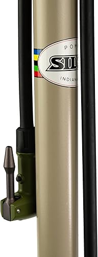 Miniatura 3 de SILCA Terra - Bomba de suelo para bicicletas con medidor de 2 etapas, mandril de bloqueo reversible PrestaSchrader y 30 PSI a 120PSI