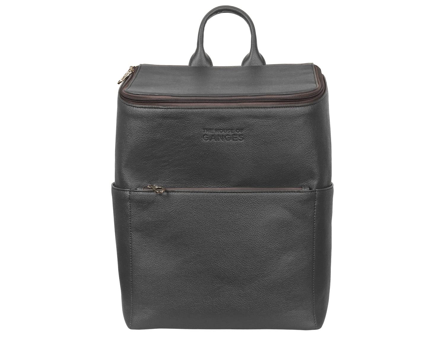 The House of Ganges Vegan Leather Dobins Backpack (Charcoal)