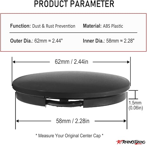 Miniatura 2 de RTrhinoTuning 4 tapas centrales de rueda de 2.441in compatibles con Superturismo-WRC LM PCD GT Botticelli-3 SL-3 Alleggerita-HLT Ultralggera-HLT