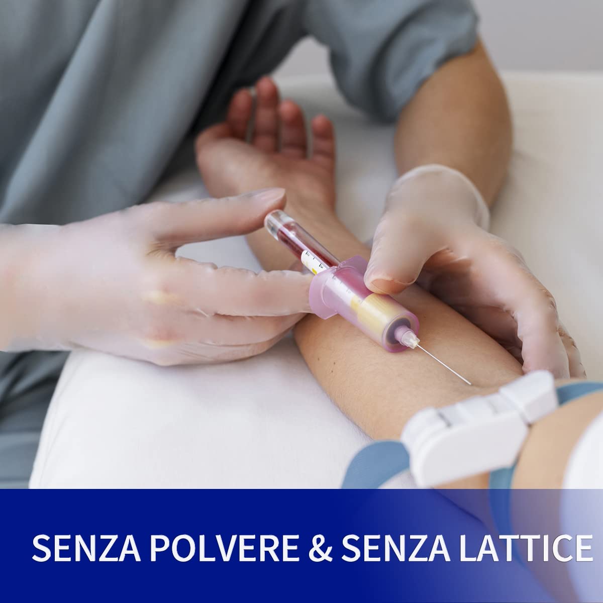 Guanti monouso da esame in Vinile Trasparenti Taglia M, 1000 pezzi, Senza polvere, Certificati CE EN455 EN374, Anallergici