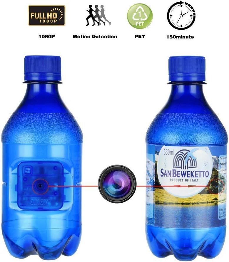 WEKE Hidden Spy Camera,1080P HD Blue Bottle Portable Camera