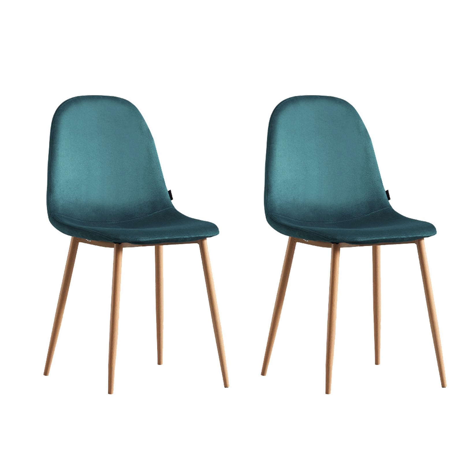 ECD Germany Set 6x Sedie da Pranzo Verde Scuro Poltrone Imbottite in Velluto Stile Moderno Scandinavo Gambe in Metallo per Sala Pranzo Soggiorno Cucina Ufficio Studio Sala D'Attesa
