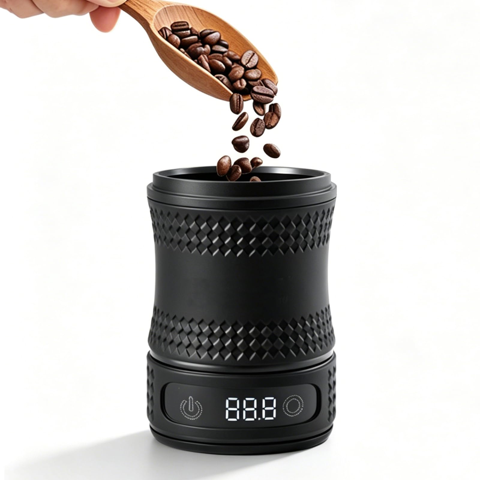 Taza dosificadora de café con báscula, báscula dosificadora digital de granos de expreso, diseño magnético desmontable, pantalla LED para uso doméstico y comercial