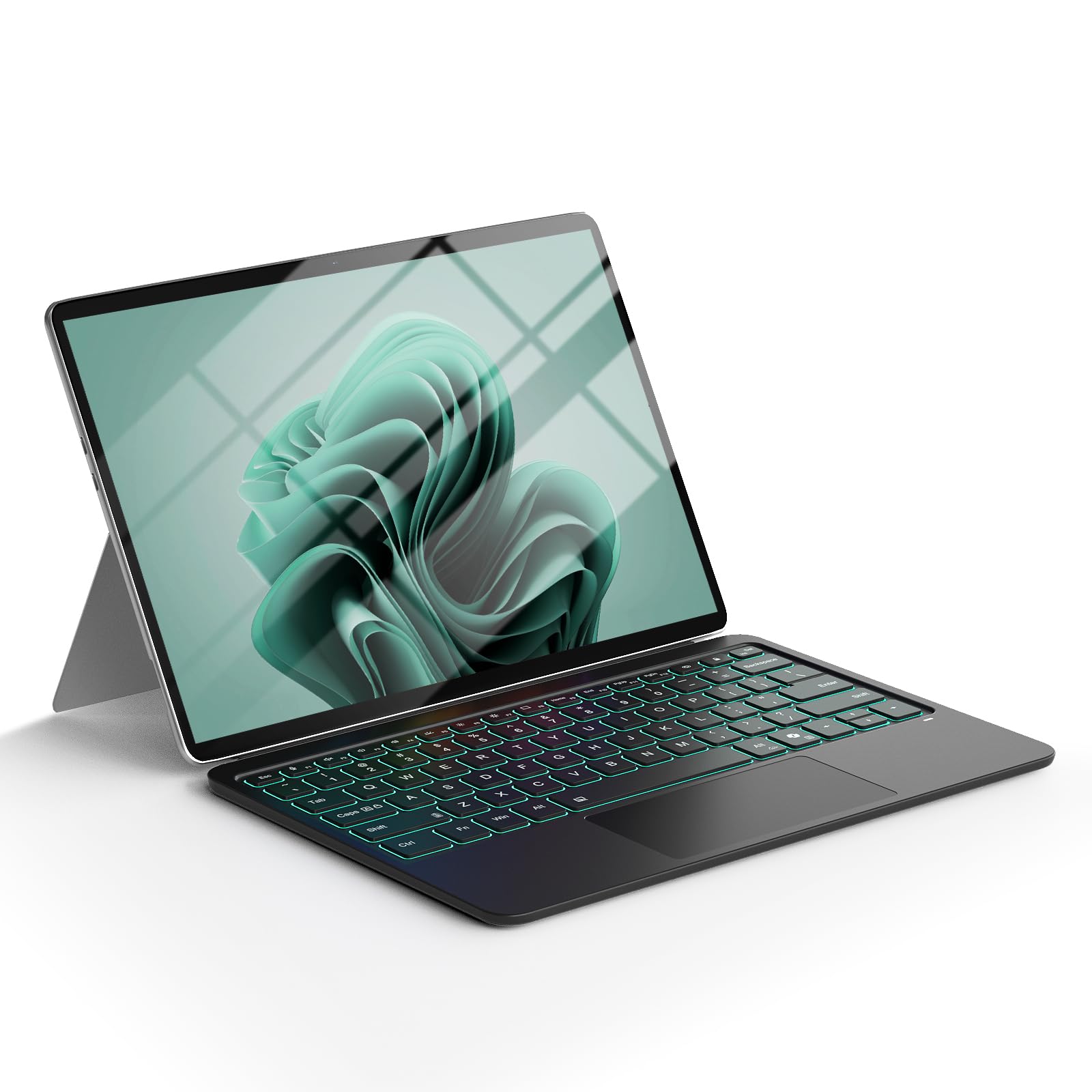 Surface Pro 12 Keyboard for Microsoft Surface Pro 12" 2025, 7-Color Backlits Type-Cover Bluetooth Wireless Magnetic Ultra Slim Keyboard with Multi-Touch Trackpad Auto Sleep/Wake, USB-C Rechargeable-image-25
