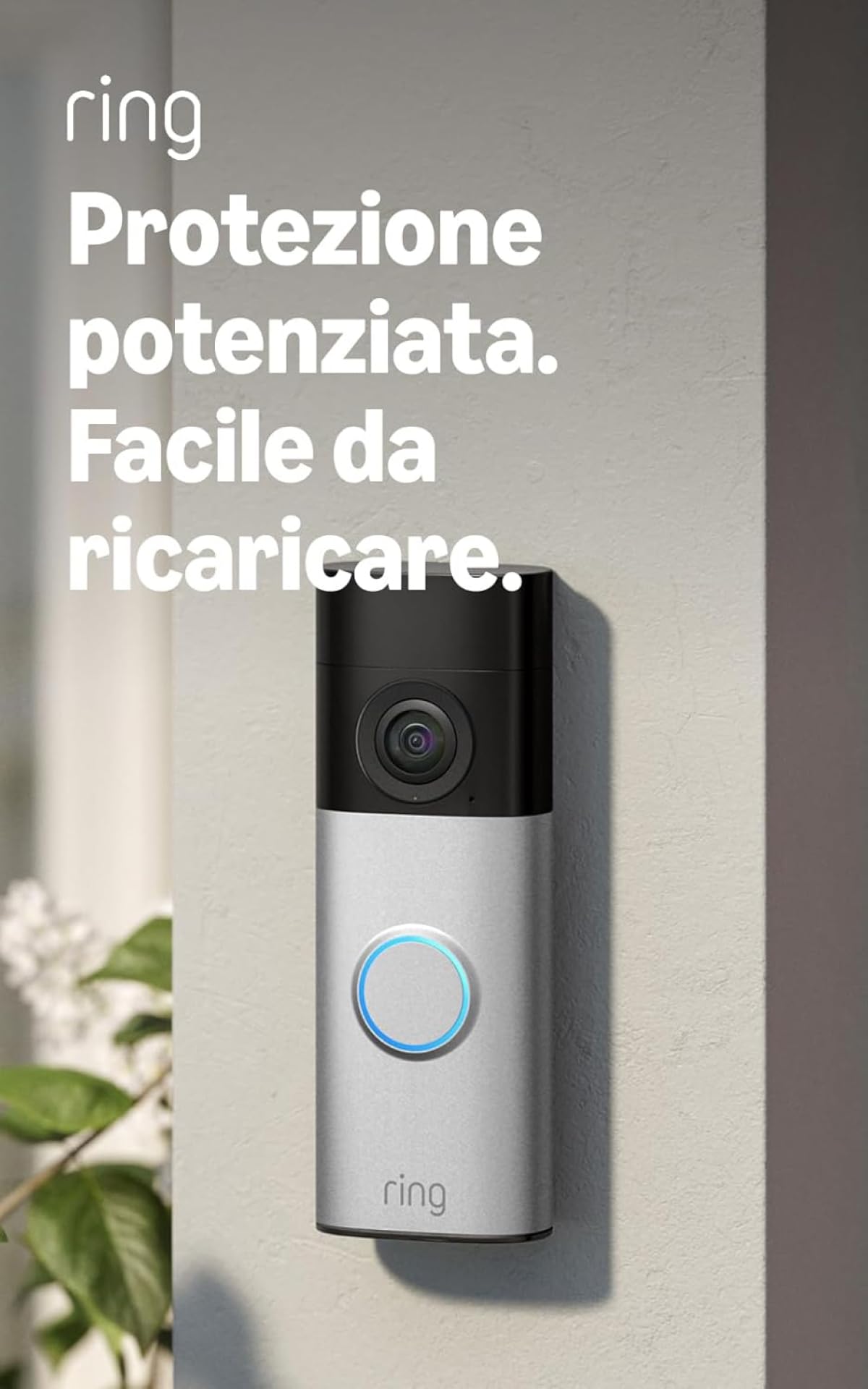 Ring Battery Video Doorbell Plus (ultimo modello) + Chime (3ª gen.) | Retinal 2K, zoom avanzato 6x | Batteria a sgancio rapido | Prova gratuita di 30 giorni del piano di abbonamento Ring