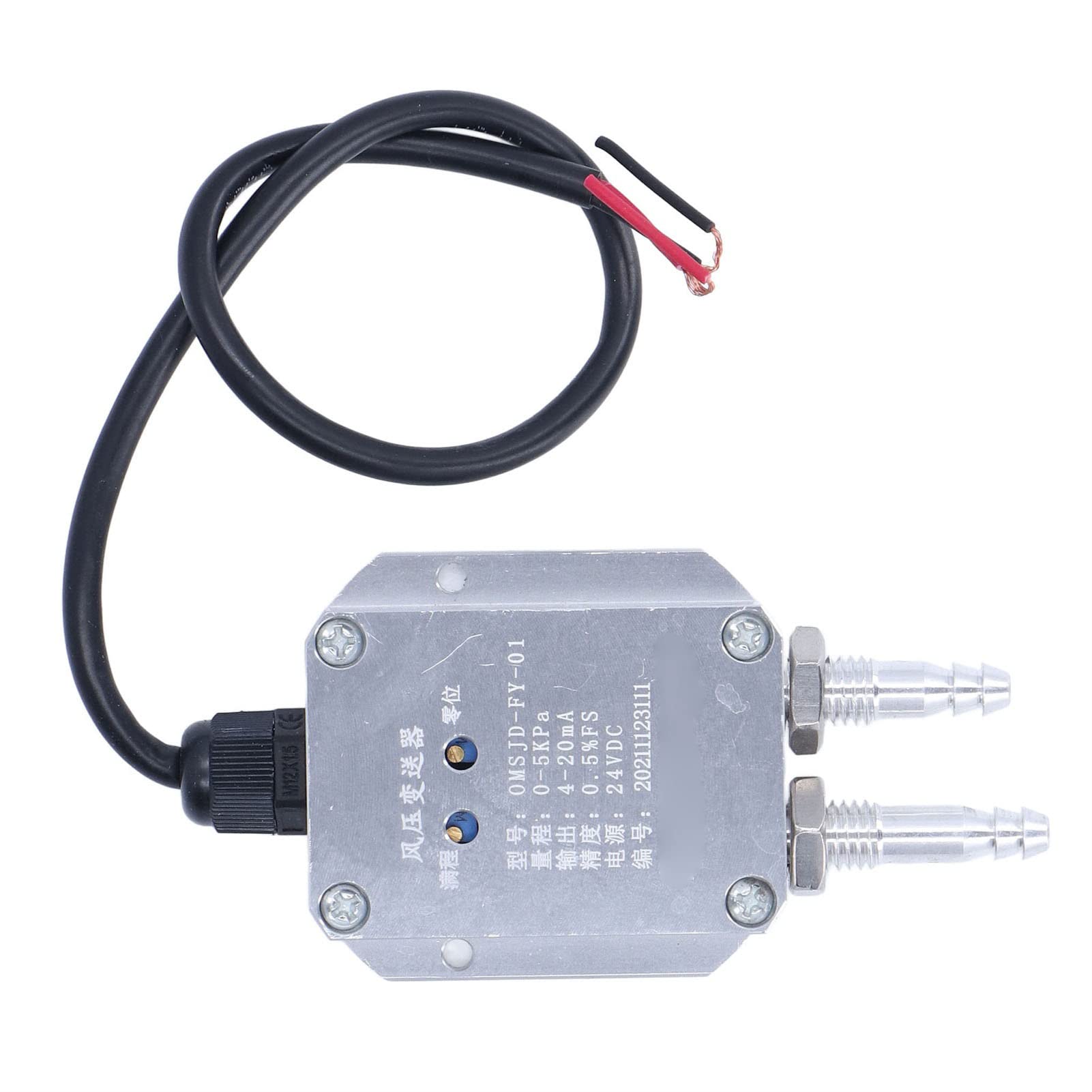 Sensor de Presión Diferencial de Viento, Transductor Transmisor 24v 0 a 5Kpa 05Kpa 420mA DC24V OMSJDFY01 4 Anemómetros de Alta Precisión de 20mA