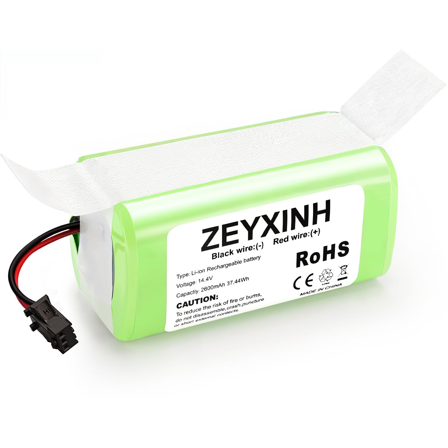 ZEYXINH 14.4V 2600mAh Replacement Battery for Ecovacs Deebot N79 N79S DN622 Li-Ion Battery, Eufy RoboVac11 11S 11S Plus 11S MAX 12 15T 15C MAX 30C 30C MAX 35C, G10 Hybrid G20 G30, Bagotte BG700 BG600