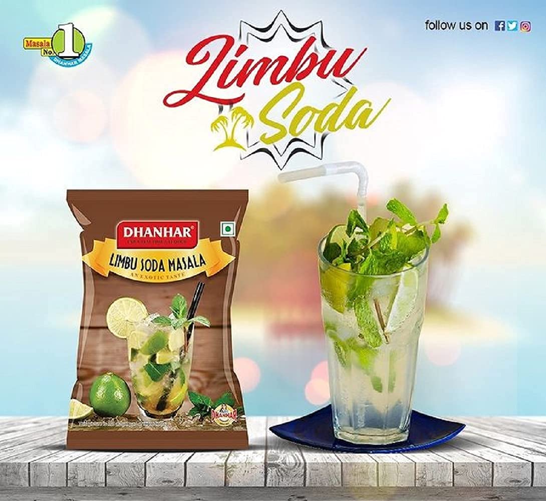 Buy Dhanhar Limbu Soda Masala Powder Lemon Soda Powder Nimbu Pani