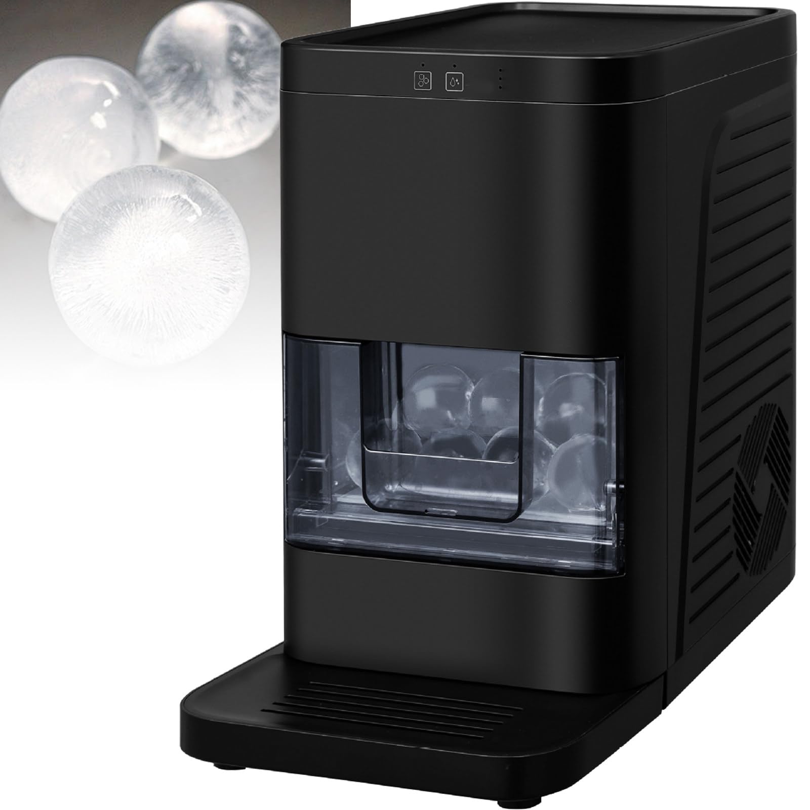 Machine à boules de glace avec auto-nettoyage de 1.2L pour 42 sphères par jour