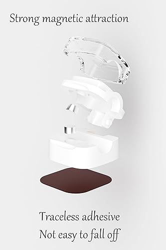 Miniatura 9 de Paquete de 8 clips magnéticos para cables, soporte ajustable para escritorio, mesita de noche, automóvil, oficina, clips adhesivos para cables y