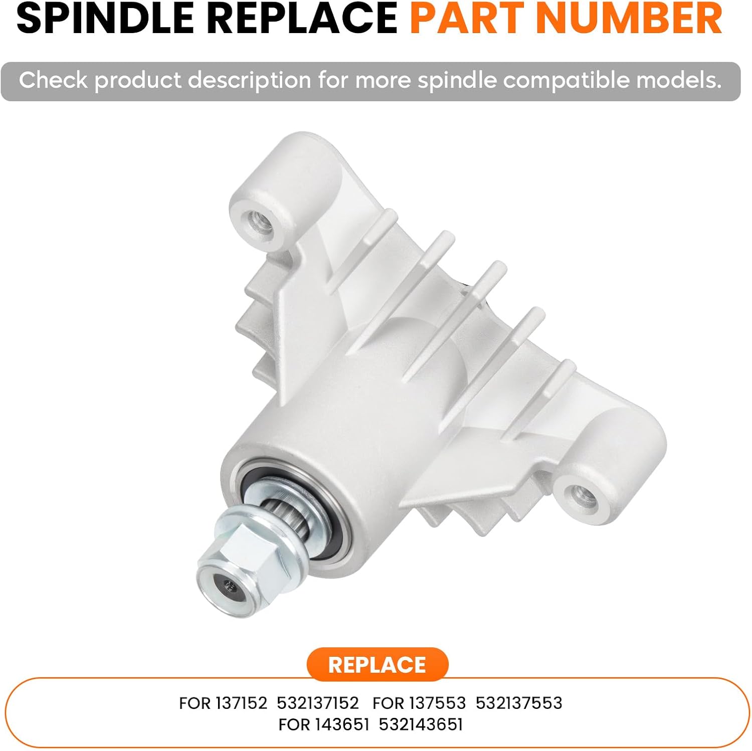 ILONPA Spindle Assembly for AYP Husqvarna 137152 137553 143651 532137152 532137553 532143651 GT200 GTH200 GTH220 GTH225 GTH2250 YT180 YTH1746 YTH180