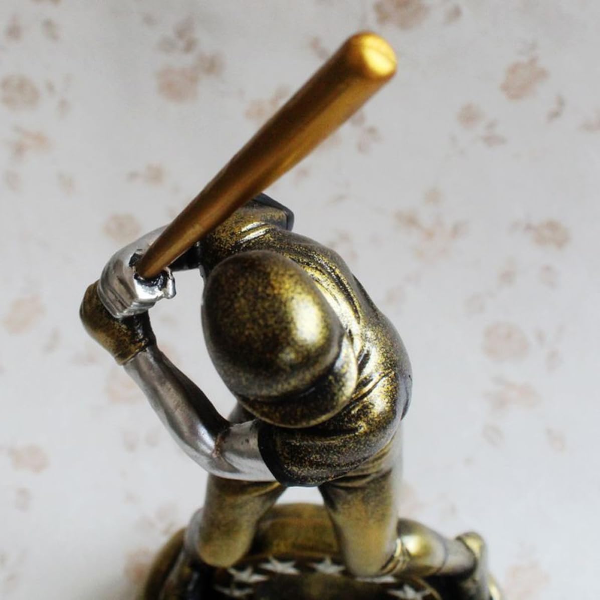 Veemoon Adorno de Resina de Jugador de Béisbol Creativo para Dormitorio