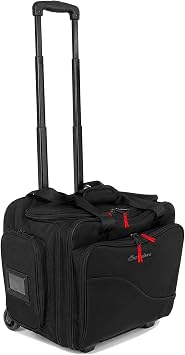 Ay CabronTM Professional-Grade Pilot Flight Deck Trolley Bag MADE BY PILOTS FOR PILOTS Lightweight & Water-Resistant | Airbus & Boeing Compatible. With Trolley, Large