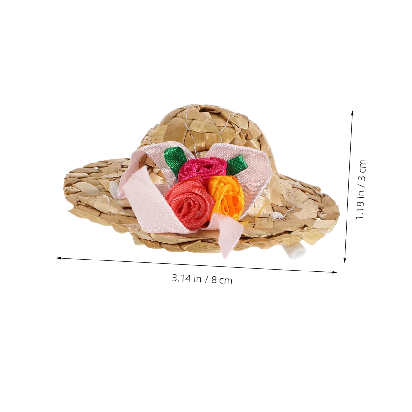 BESPORTBLE Pet Sombrero Hat for Dogs and with Floral Design for Beach Pretend Play and Outdoor Fun Easy to Use Multi Functional Accessory