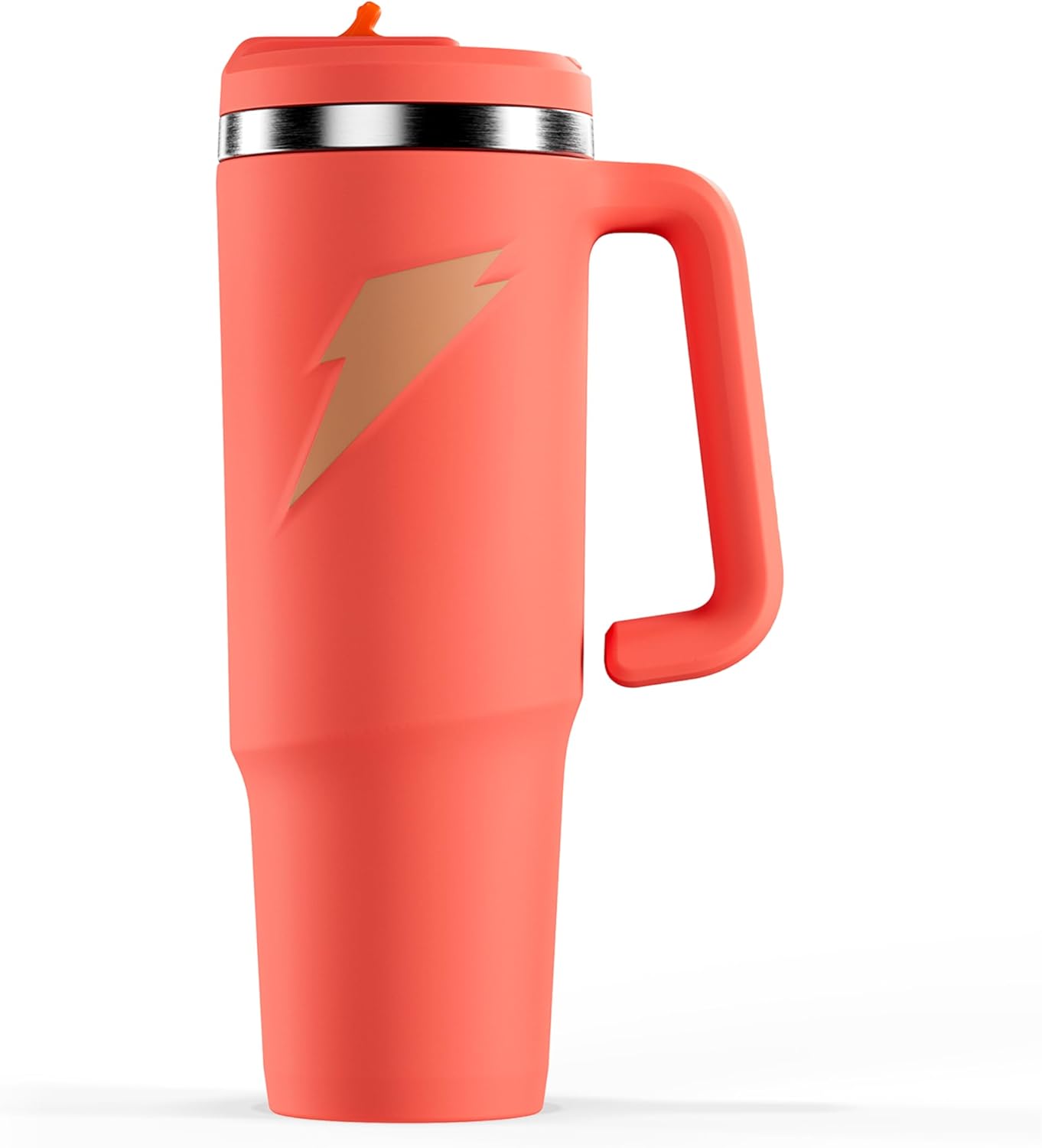 Gatorade Crossover Stainless Steel Tumbler Water Bottle, Coral, Double-Wall Insulation, 36 fl oz