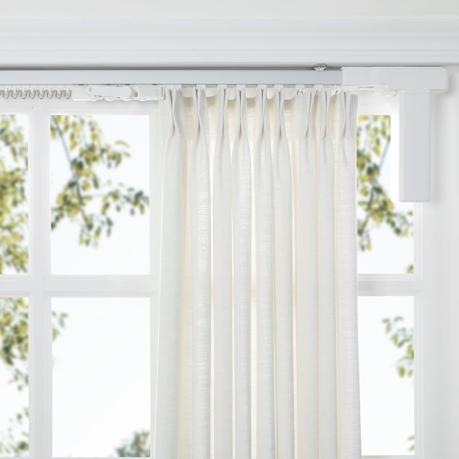TWOPAGES Smart Curtain Track Motorized...