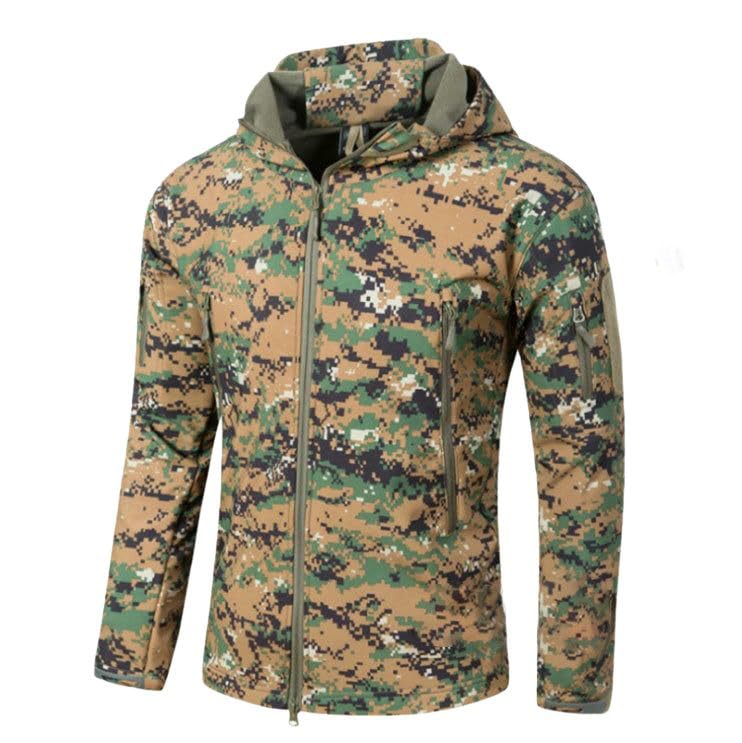 Chaqueta de senderismo táctica resistente al viento con interior cálido 2