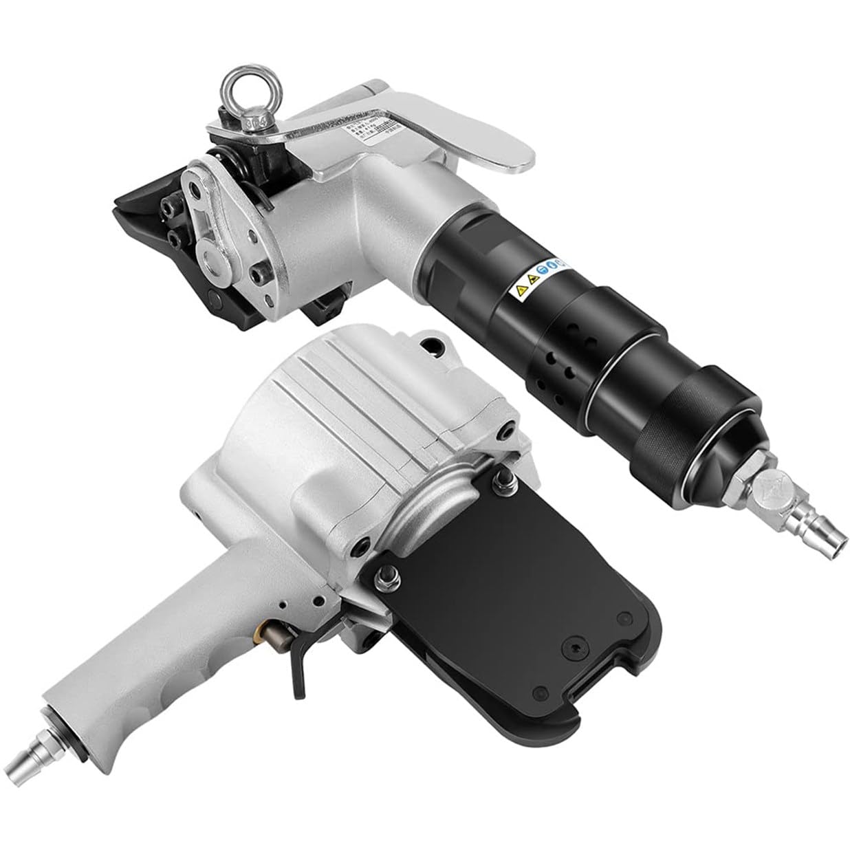 Pneumatic Steel Strapping Machine, 19-32mm Steel Strapping Tensioner + Cutter Sealer, Metal Packaging Machine Steel Banding Tool Heavy Duty Split Type Baler,25mm