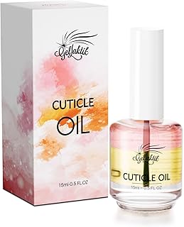 Cuticle Oil, 15ml Cuticle Oil for Nails on Brush with Vitamin E & Rose Oil, Nourishing, Strengthening, Moisturizing, Repairs Dry Cuticles & Damaged Nails, Fast Absorbing Nail Treatment