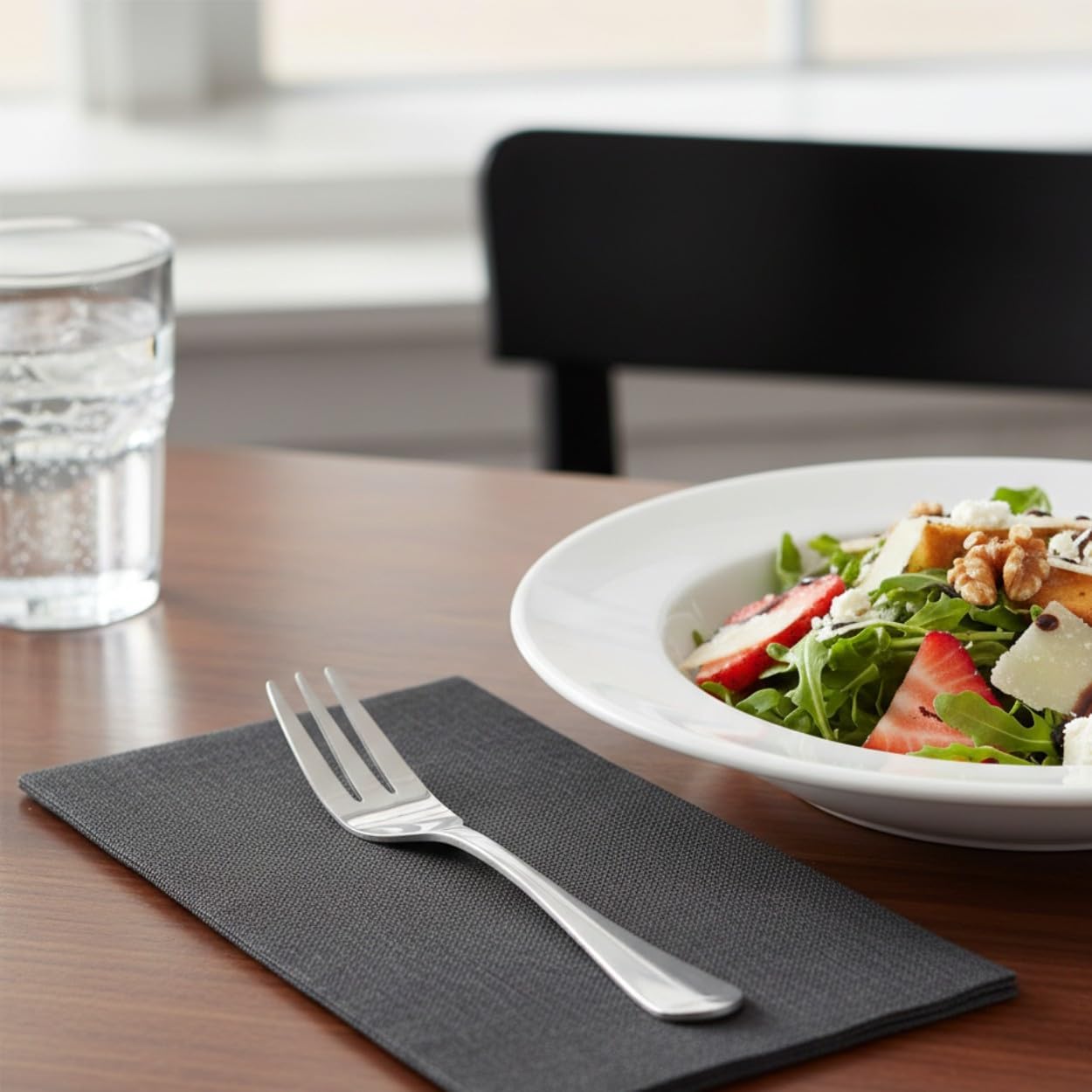 TrueCraftware- Dakota Stainless Steel Salad Fork Set of 12- Stainless Steel Flatware Silverware Cutlery Kitchen Tableware Set for Home and Restaurant Flatware Forks Silverware Salad Fork Cake Dessert