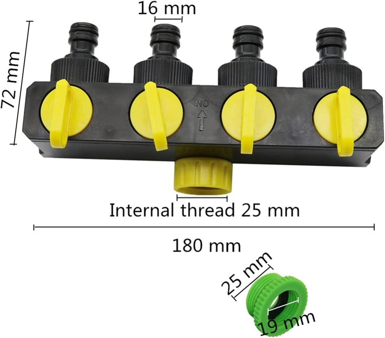 Plumbing 1 European Threaded Faucet for 4-Way 【ウェ】 Hose Distribu