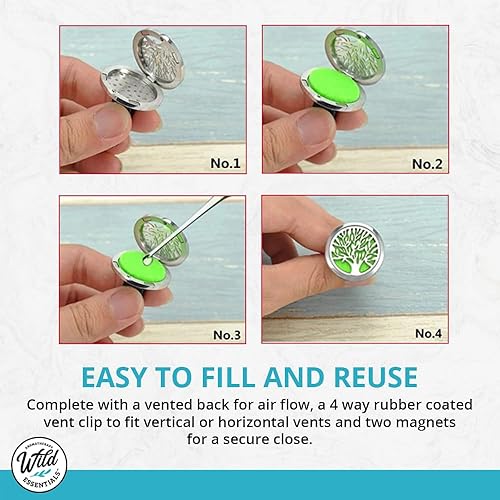 Miniatura 9 de Wild Essentials Dog Paw Aromatherapy - Ambientador para coche, difusor de aceite esencial con clip de ventilación, 8 almohadillas de recambio de